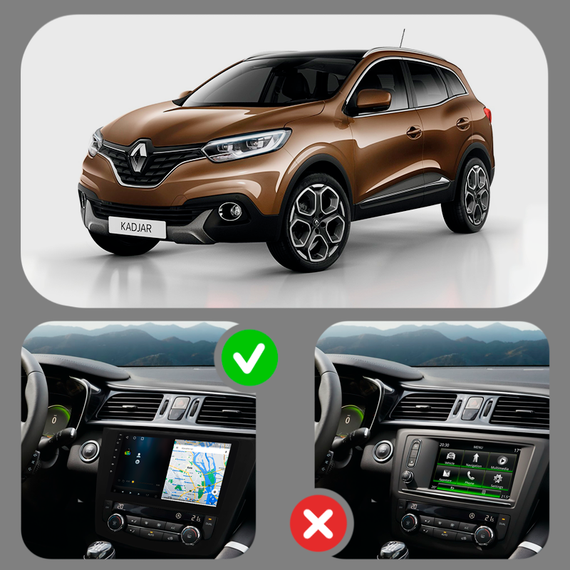 Штатная магнитола Lesko для Renault Kadjar I 2015-2018 экран 9" 1/16Gb/ Wi-Fi Optima GPS Android Рено каджар | Зображення 2