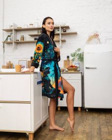 Халат жіночий з плюшевого велюру ексклюзивний Night 18311 L-XL