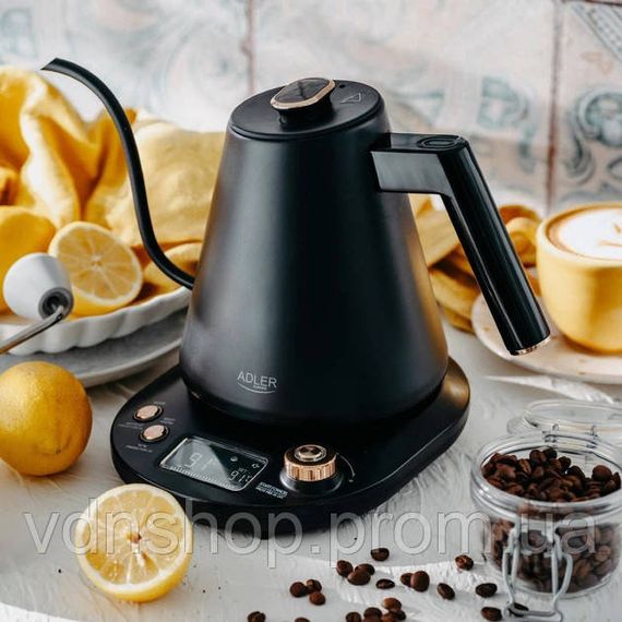 Електрочайник Adler AD 1349 1Л 900Вт Gooseneck з точним контролем температури SZ-10 | Зображення 1