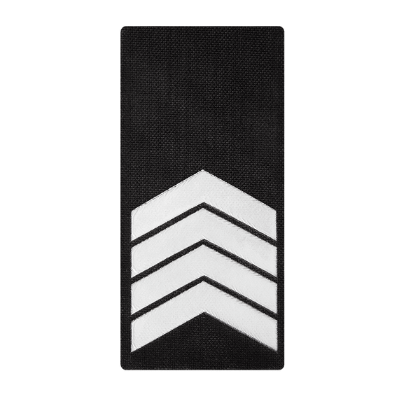 Погон Camotec НПУ Старший Сержант (5*10) Чорний/Рефлект (9238)