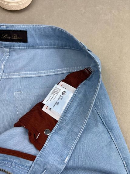 Джинси чоловічі Loro Piana light blue світло-сині d071 | Зображення 6