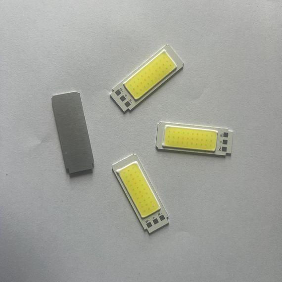 Модуль линейка COB LED HX-128 3.2В белый, красный цвет аллюминевая основа 25*14мм | Зображення 3