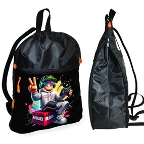 Рюкзак-мішок для взуття, спортивної форми Роблокс «Roblox» дитяча сумка для змінки з розширювачем (1685)