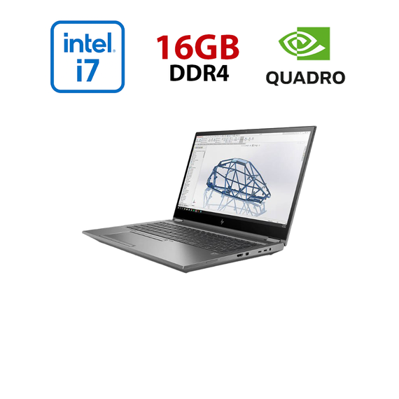 Мобильная рабочая станция HP Zbook Fury 15 G7 / 15.6" (1920x1080) IPS / Intel Core i7-10750H (6 (12) ядер по 2.6 - 5.0 GHz) / 16 GB DDR4 / 480 GB SSD / nVidia Quadro RTX 3000, 6 GB GDDR6, 192-bit / WebCam б/у