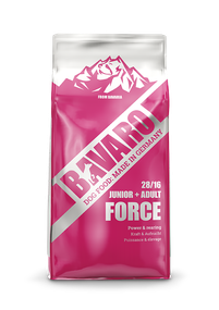 BAVARO FORCE 28/16 ADULT+JUNIOR. Йозера баваро форс 28/16 єдул+джуніор для робочих собак та цуценят 18 кг