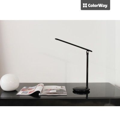 Настольная лампа ColorWay 4W with built-in battery 1800 mAh USB in/out 5V*1A, black (CW-DL02B-B) | Зображення 5