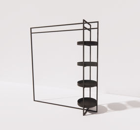 Гардеробная стойка шкаф авторский дизайнерский MG ROUND SHELF 2000 mm