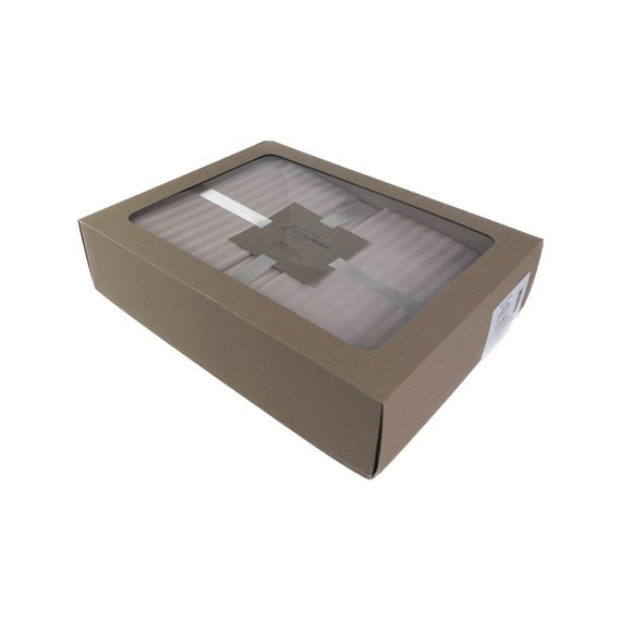 Комплект постільної білизни SoundSleep Stripe Pudra сатин-страйп євро 200х220 см пудровий (2251736513014) | Зображення 8