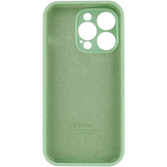 Чохол Silicone Case Full Camera Protective (AA) для Apple iPhone 14 Pro (6.1") Зелений / Pistachio | Зображення 3