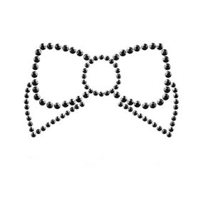 Прикраси для грудей зі стразами MIMI Bow колір: чорний Bijoux Indiscrets (Іспанія)