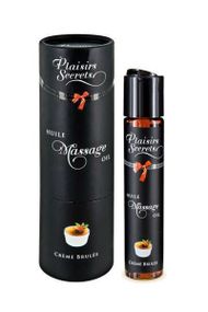 Масажна олія Plaisirs Secrets (59 мл) з афродизіаками, їстівна, подарункова упаковка, Крем брюлє