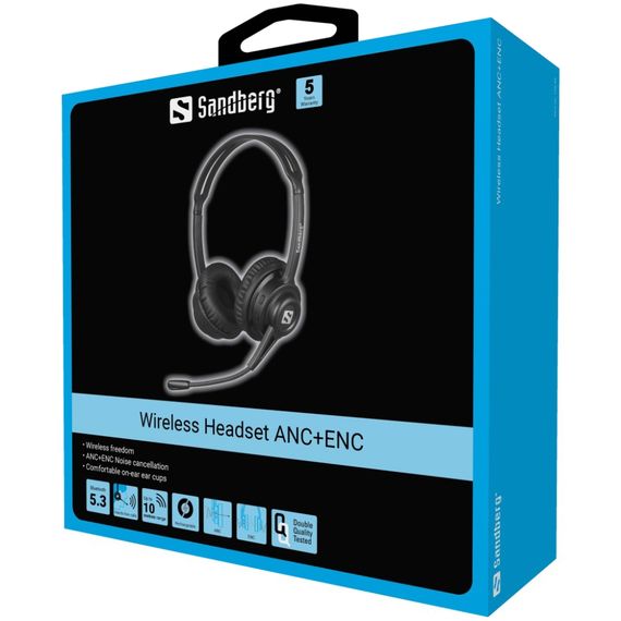 Гарнітура Sandberg Wireless Headset ANC+ENC, Bluetooth, Black | Зображення 2