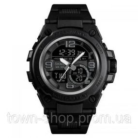 Часы наручные мужские SKMEI 1452BK BLACK, водонепроницаемые мужские часы. Цвет: черный