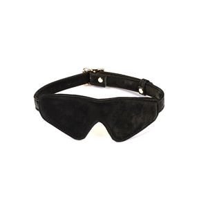 Маска на очі Liebe Seele Boudoir Amor Blindfold Black, щільне прилягання, оксамитовий фініш