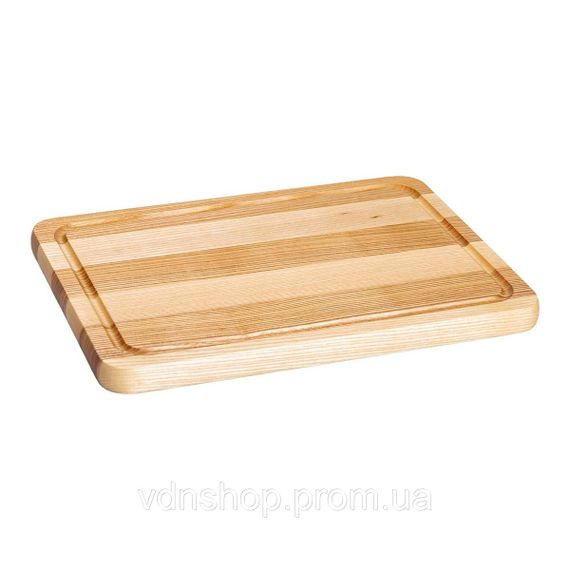 Доска для подачи деревянная 30×20 см прямоугольная на 3 секции, ясень T31W200 | Зображення 3
