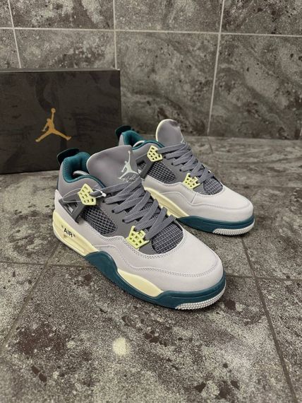 Кросівки Nike Air Jordan 4 Retro (gray green) | Зображення 4