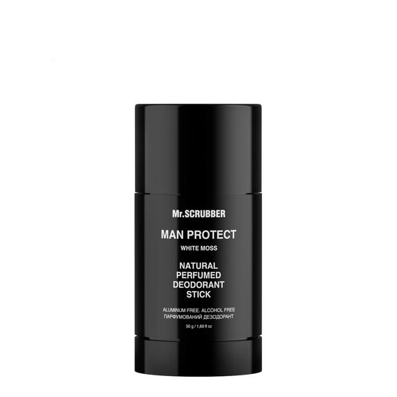 Натуральний парфумований дезодорант Mr. Scrubber Man Protect White Moss (50 g) | Зображення 1