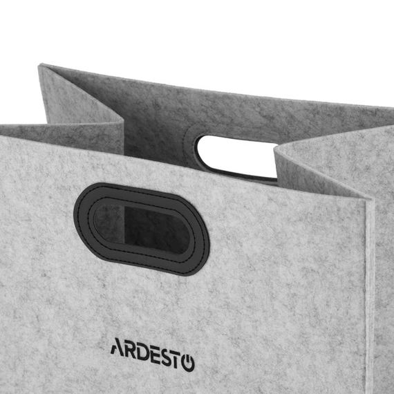 Кошик для білизни Ardesto Prestigio ARHC2401FG 40х30х60 см 68 л сіра | Зображення 2
