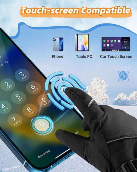 Рукавички з підігрівом для чоловіків і жінок, 7,4 В 3000 мА·год рукавички, що перезаряджаються, з підігрівом, робочі рукавиці | Зображення 4