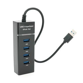 Хаб USB 3.0 UH-303, 4 порту, підтримка до 1TB, Black, Blister