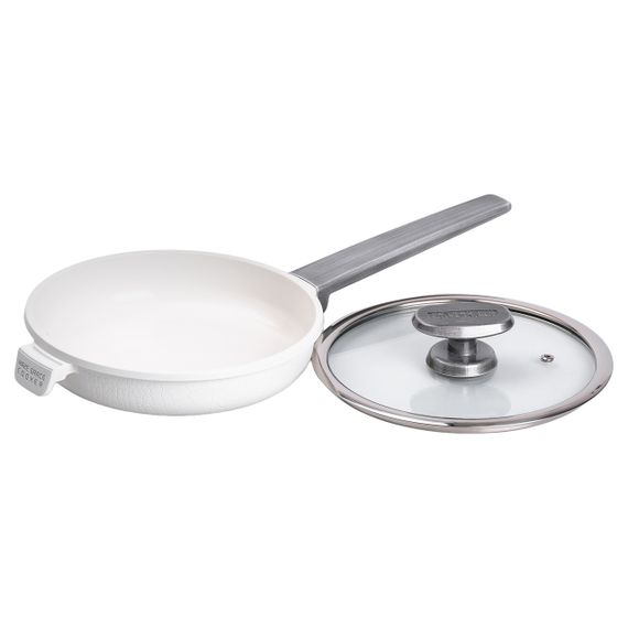 Алюмінієва сковорода з керамічним покриттям антипригарним 1 л Ø 20 см біла MGC | Зображення 2