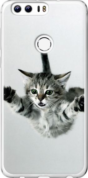 Чехол на Huawei Honor 8 Летящий котёнок "2322u-351-17620"