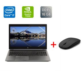 Мобильная рабочая станция Б-класс HP zBook 15 G6 / 15.6" (1920x1080) IPS / Intel Core i7-9850H (6 (12) ядер по 2.6 - 4.6 GHz) / 16 GB DDR4 / 256 GB SSD / nVidia Quadro T1000, 4 GB GDDR5, 128-bit / Fingerprint / WebCam / HDMI б/у + Подарок Мышь / USB