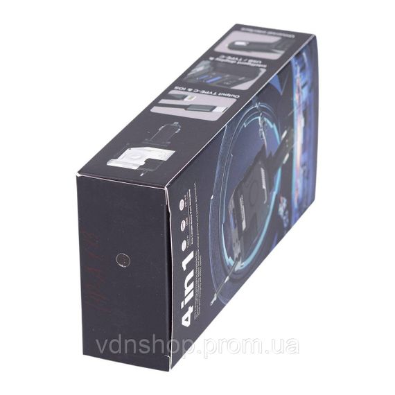 Автомобильное зарядное устройство MECHA с выдвижными кабелями и портами USB/Type-C Черный HP-A1B | Зображення 6