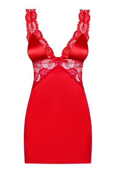 Сорочка Obsessive Secred Chemise S / M, Червоний, S/M | Зображення 3
