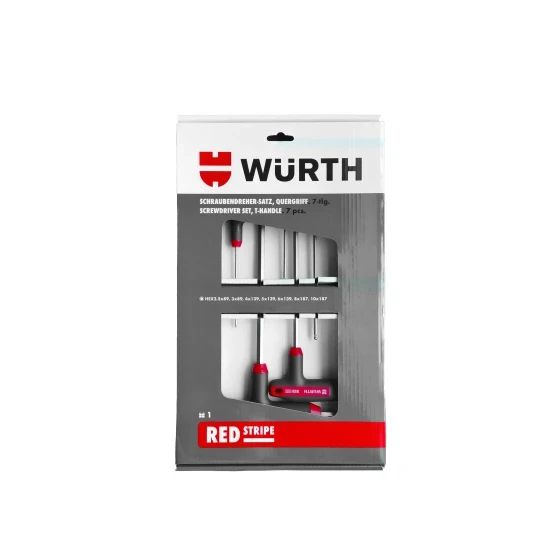 Набор отверток WURTH 5751914062 с Т-образной рукояткой 7 шт., RED STRIPE