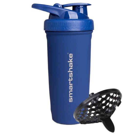 Спортивний шейкер SmartShake металевий Reforce Stainless Steel 30oz/900ml Navy Blue | Зображення 1