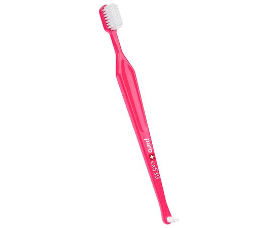 Зубна щітка ультрам’яка paro® toothbrush exS39 з монопучковою насадкою в поліетиленовій упаковці, рожева