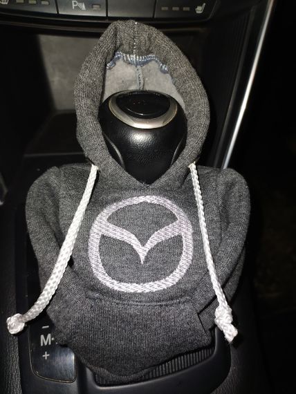 Чехол кофта Худи аксессуар на КПП Car Hoodie мазда Mazda серый подарок автомобилисту 10070