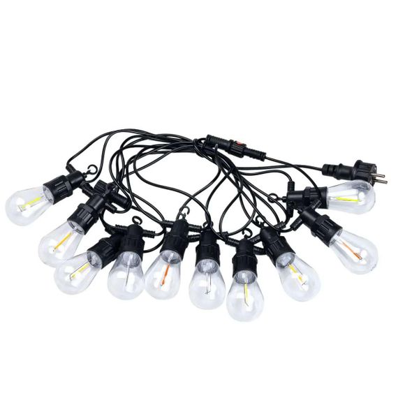 Гірлянда вулична у стилі ретро світлодіодна мультиколор S14 на 10 LED ламп завдовжки 5 метрів S14ML | Зображення 9