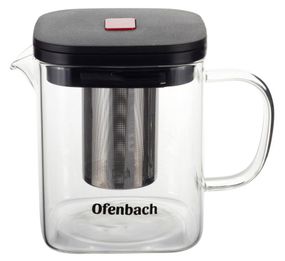 Чайник скляний заварювальний Ofenbach 600мл зі знімним ситечком (0612s)