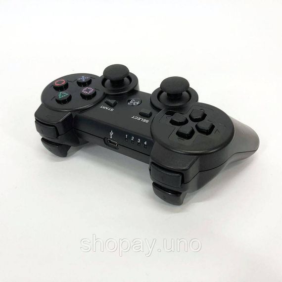 Бездротовий ігровий геймпад Doubleshock PS3/PC акумуляторний джойстик з функцією вібрації. Колір: чорний | Зображення 3