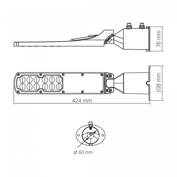 LED ліхтар вуличний VIDEX 30W IP65 3000Lm 5000K, захист від води та пилу (VL-SLE18-0305) | Зображення 7