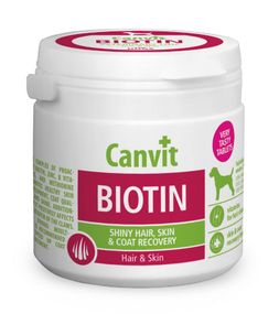 Canvit Biotin For Dogs витамины для здоровья кожи и шерсти собак всех возрастов, 100 гр