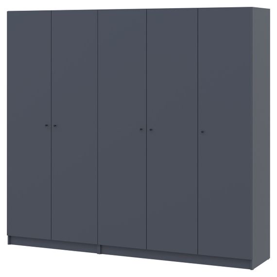 Комплект шкафов для одежды Doros Промо (2 шт.) 225х48х204 см Графит (DRS-011213) | Зображення 1