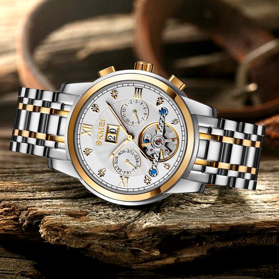 Жіночий годинник Skmei M029TGDSI Gold-Silver-Silver | Зображення 2