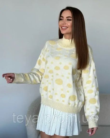Светр колір жовтий розміри S, M FI_009172