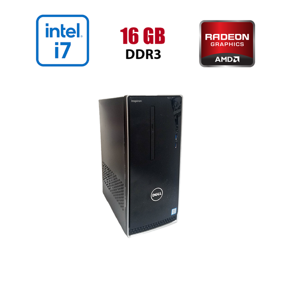 Ігровий ПК Dell Inspirion 3650 / Intel Core i7-6700K (4 (8) ядра по 4.0 - 4.2 GHz) / 16 GB DDR3 / 256 GB SSD / AMD FirePro W5100, 4 GB GDDR5, 128-bit / Wi-Fi+Bluetooth / DVD / Win 10 Home Lic б/в