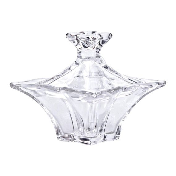 Сахарница с крышкой 8.5×8.5×8.5 см ваза сахарница квадратная стеклянная HP-4-116 | Зображення 2