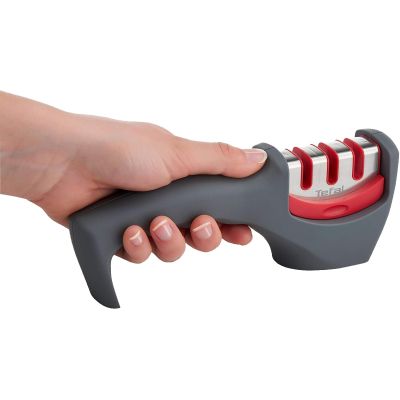 Точилка для ножей Tefal Fresh Kitchen, нержавіюча сталь, пластик, сірий (K2090514) | Зображення 4
