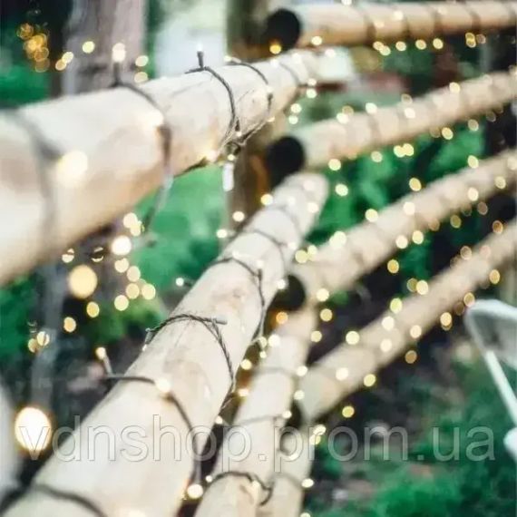 Уличная гирлянда с солнечной панелью линза диод SFK-16 Водонепроницаемые светодиодные лампы-гирлянда 10м | Зображення 2