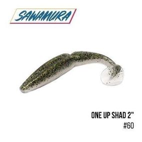 Силикон рыболовный, Съедобный силикон, Виброхвост Sawamura One'Up Shad  2" 9шт. 060
