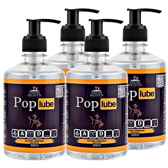 Интим-смазка анальная (блок 4шт) Fresh Heaven Pop Lube 500ml (Home версия)