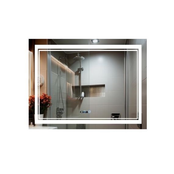 Дзеркало Qtap Cardinal (CA1) 1000х800 з LED-підсвіткою Touch, з антизапотіванням, з димером, темп. кольору (3000-6500K)