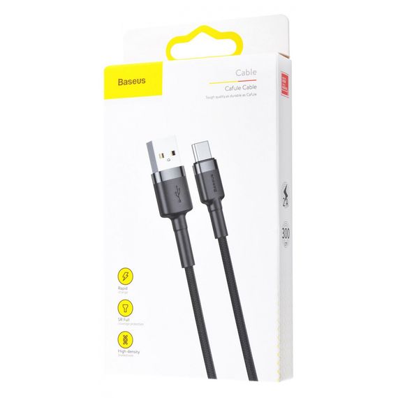 Кабель Baseus Cafule Type-C Cable 2A (3m) | Зображення 1