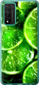 Чохол на Huawei Honor 10X Lite Зелені часточки лимона "852u-2198-2448"
